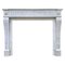 Louis XVI French Carrara Marble Fireplace Mantel, 1860s, Image 1