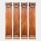 Italienische Pilaster Säulen aus Nussholz mit vergoldeten geschnitzten Kapitellen, 1980er, 4er Set 2