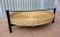 Mid-Century Dutch Coffee Table with Rattan Magazine Basket 4