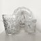 Vintage Crystal Party Set with Ice Bucket, Bonbonnier and Bowl, 1980s, Set of 3 2