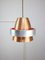 Italian Space Age Aluminum Pendant Lamp in Copper Color, 1970s 5