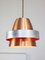 Lámpara colgante italiana era espacial de aluminio en color cobre, años 70, Imagen 6