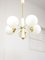 Vintage Italian Brass and Opaline Sputnik Chandelier, 1970s 1