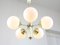 Vintage Italian Brass and Opaline Sputnik Chandelier, 1970s 11