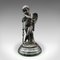 French Art Deco Bronze and Marble Putti Figures, 1930s, Set of 2 3