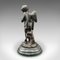 French Art Deco Bronze and Marble Putti Figures, 1930s, Set of 2, Image 6