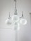 Vintage Italian Chrome and Opaline Chandelier, 1970s, Image 5