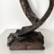 Vintage Wood and Bronze Sculpture, 1970s 7