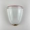 White and Red Murano Wall Lamp from Itre, Italy, 1980s, Image 1