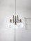 Mid-Century Scandinavian Chrome & Opaline Chandelier, 1960s, Image 10