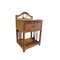 Vintage Wicker and Bamboo Nightstands with Drawers and Shelves, Set of 2, Image 5