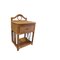 Vintage Wicker and Bamboo Nightstands with Drawers and Shelves, Set of 2 2