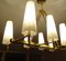Lámpara de araña grande de latón y vidrio, Francia, años 60, Imagen 25
