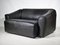 DS 47 2-Sitzer Sofa aus schwarzem Leder von de Sede 3