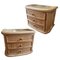Vintage Wicker and Bamboo 3-Drawer Nightstands, Set of 2 1