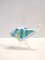 Vintage Light Blue and Yellow Blown Murano Glass Fish Figurine, Italy, 1950s 1
