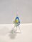 Figura de pez vintage de cristal de Murano soplado en azul claro y amarillo, Italia, años 50, Imagen 3