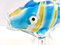 Figura de pez vintage de cristal de Murano soplado en azul claro y amarillo, Italia, años 50, Imagen 5