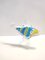 Figurine Vintage Poisson en Verre de Murano Soufflé Bleu Clair et Jaune, Italie, 1950s 4