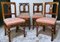 Biedermeier Danish Chairs in Wood and Fabric, 1850s, Set of 4, Image 5