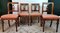 Biedermeier Danish Chairs in Wood and Fabric, 1850s, Set of 4 2
