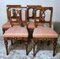 Biedermeier Danish Chairs in Wood and Fabric, 1850s, Set of 4 7