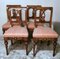 Biedermeier Danish Chairs in Wood and Fabric, 1850s, Set of 4, Image 7