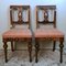Biedermeier Danish Chairs in Wood and Fabric, 1850s, Set of 4, Image 8