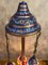 Large Handmade Metal Lamp with 3 Mosaic Globes, Image 12
