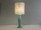 Lampe de Bureau Vert Menthe en Céramique de Porcelaines De Bruxelles. années 80 3