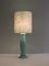 Lampada da tavolo verde menta in ceramica di Porcelaines De Bruxelles. anni '80, Immagine 4