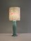 Mint Green Ceramic Table Lamp from Porcelaines De Bruxelles. 1980s 4