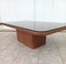 Leather Coffee Table with Glass Top, 1980s 8