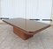 Leather Coffee Table with Glass Top, 1980s 9