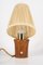 Small Cherrywood Table Lamp with Fabric Shade by Rupert Nikoll, Vienna, Austria, 1950s, Image 3