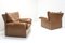 Set of Leather Wingback Armchairs from Durlet, 1970s 4
