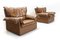 Set of Leather Wingback Armchairs from Durlet, 1970s 3