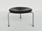 PK33 Stool in Black Patinated Leather by Poul Kjærholm for Fritz Hansen, Denmark, 1960s 2