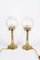 Art Deco Table Lamps with Glass Shades, Vienna, Austria, 1920s, Set of 2 3