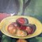 Naive Still Life with Fruits and Books, 1922, Oil Painting, Framed 6