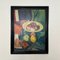 Naive Still Life with Fruits and Books, 1922, Oil Painting, Framed 1