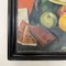 Naive Still Life with Fruits and Books, 1922, Oil Painting, Framed 7