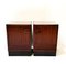 Art Deco Amsterdamse School Walnut Nightstands or Bedside Tables, 1920s, Set of 2 1