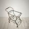 Mid-Century Italian Bar Trolley in Brass and Black Wood by Cesare Lacca, 1950 8