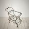 Mid-Century Italian Bar Trolley in Brass and Black Wood by Cesare Lacca, 1950, Image 8
