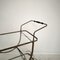 Mid-Century Italian Bar Trolley in Brass and Black Wood by Cesare Lacca, 1950 5