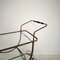 Mid-Century Italian Bar Trolley in Brass and Black Wood by Cesare Lacca, 1950, Image 5