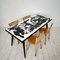 Abstract Painted Dining Table in Black and White, 1953 9