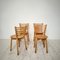 Mid-Century Italian Dining Chairs in Elm, 1962, Set of 4 10