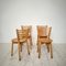 Mid-Century Italian Dining Chairs in Elm, 1962, Set of 4, Image 10